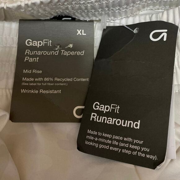 NEW Gap Runaround Womens White Gray Camo Drawstring Wide Leg Sweat Pants Size XL - Picture 4 of 5